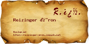 Reizinger Áron névjegykártya